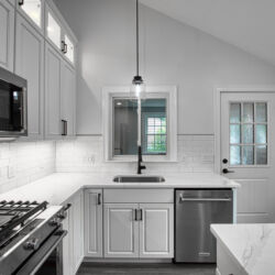 Image of modern white kitchen